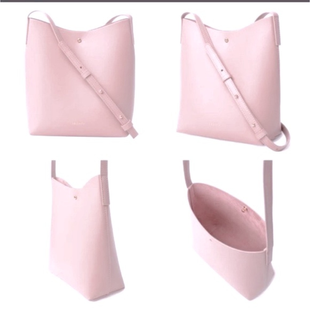 Anthropologie Pink Crossbody Bucket Bag - Picture 2 of 14